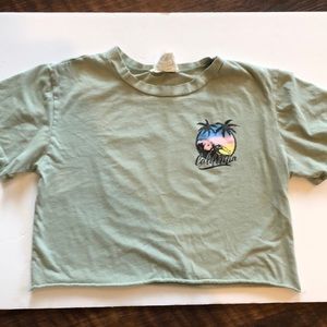 French Pastry green California crop top size XS